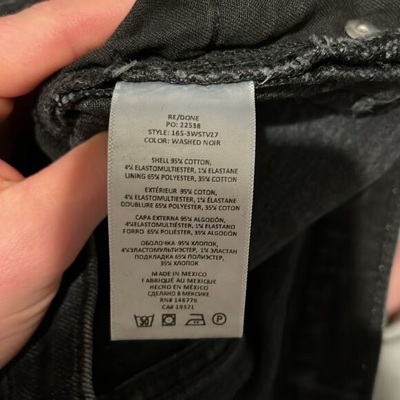 RE/DONE 70s Stove Pipe Jeans in Washed Noir, 27 - Picture 8 of 9